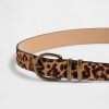 Cintura in pelle di vitello leopardata
