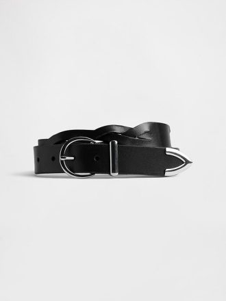 Cintura in pelle intrecciata
