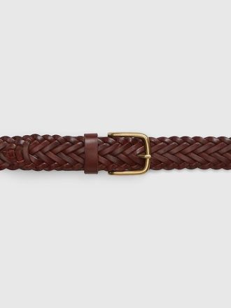 Cintura in pelle intrecciata