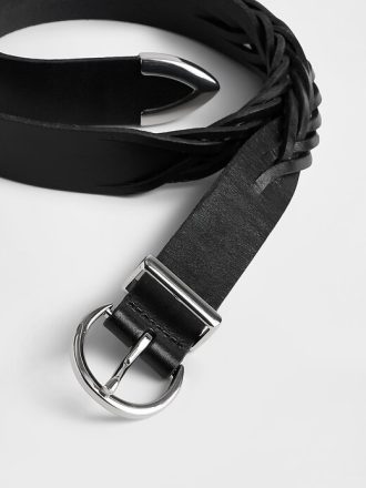 Cintura in pelle intrecciata