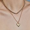 Collana HART con cuore d’oro a coste piccole Collana HART con cuore d’oro a coste piccole
