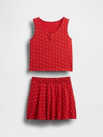 Completo canotta e gonna-pantalone per bambini