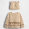 Completo cardigan con orsetto foderato in sherpa per neonati