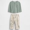 Completo Henley con tasca per neonati Completo Henley con tasca per neonati