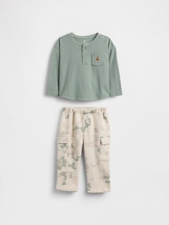 Completo Henley con tasca per neonati