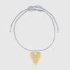 Cordoncino in lurex argento HART con ciondolo a forma di cuore Halleys Cordoncino in lurex argento HART con ciondolo a forma di cuore Halleys