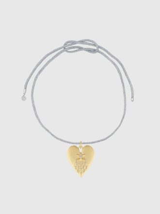 Cordoncino in lurex argento HART con ciondolo a forma di cuore Halleys