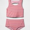 Costume da bagno due pezzi Tankini con ritaglio per bambini Costume da bagno due pezzi Tankini con ritaglio per bambini