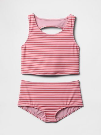 Costume da bagno due pezzi Tankini con ritaglio per bambini
