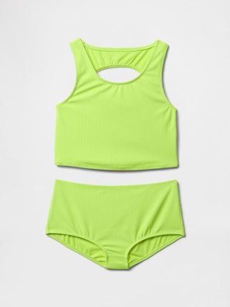Costume da bagno due pezzi Tankini con ritaglio per bambini