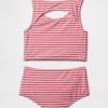 Costume da bagno due pezzi Tankini con ritaglio per bambini Costume da bagno due pezzi Tankini con ritaglio per bambini