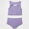 Costume da bagno due pezzi Tankini con ritaglio per bambini Costume da bagno due pezzi Tankini con ritaglio per bambini
