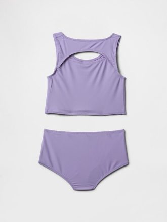 Costume da bagno due pezzi Tankini con ritaglio per bambini