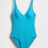 Costume da bagno intero a balconcino con coste Costume da bagno intero a balconcino con coste