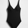 Costume da bagno intero a balconcino con coste Costume da bagno intero a balconcino con coste