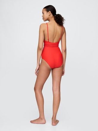 Costume da bagno intero con nodo e ritaglio