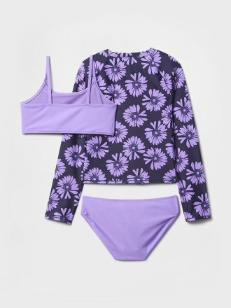 Costume da bagno Rash Guard per bambini, tre pezzi