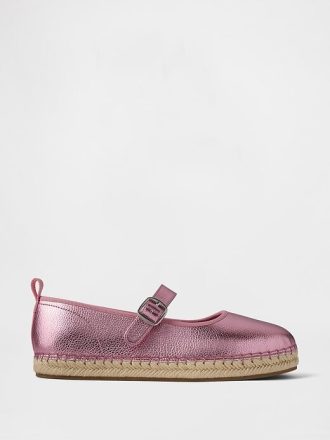 Espadrillas Mary Jane metallizzate per bambini