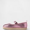 Espadrillas Mary Jane metallizzate per bambini