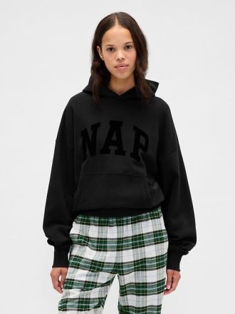 Felpa con cappuccio con logo NAP VintageSoft