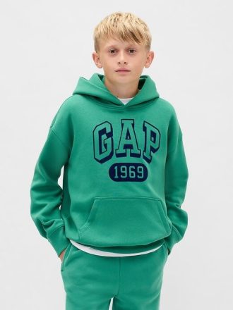 Felpa con cappuccio con logo VintageSoft per bambini