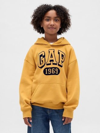 Felpa con cappuccio con logo VintageSoft per bambini