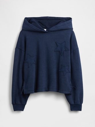 Felpa con cappuccio e toppa rilassata VintageSoft per bambini