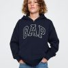 Felpa con cappuccio e zip con logo morbido vintage per bambini Felpa con cappuccio e zip con logo morbido vintage per bambini