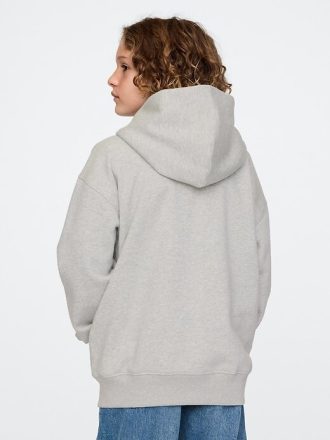 Felpa con cappuccio e zip con logo morbido vintage per bambini