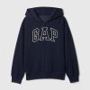 Felpa con cappuccio e zip con logo morbido vintage per bambini Felpa con cappuccio e zip con logo morbido vintage per bambini