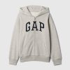 Felpa con cappuccio e zip con logo morbido vintage per bambini Felpa con cappuccio e zip con logo morbido vintage per bambini