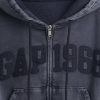 Felpa con cappuccio e zip con logo VintageSoft 1969