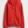 Felpa con cappuccio e zip con logo VintageSoft Gap