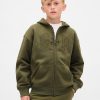 Felpa con cappuccio e zip con logo VintageSoft per bambini Felpa con cappuccio e zip con logo VintageSoft per bambini