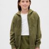 Felpa con cappuccio e zip con logo VintageSoft per bambini Felpa con cappuccio e zip con logo VintageSoft per bambini