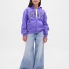 Felpa con cappuccio e zip con logo VintageSoft per bambini Felpa con cappuccio e zip con logo VintageSoft per bambini