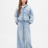 Felpa con cappuccio e zip in denim lavorato a maglia per bambini Felpa con cappuccio e zip in denim lavorato a maglia per bambini