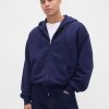 Felpa con cappuccio e zip in French Terry extra pesante