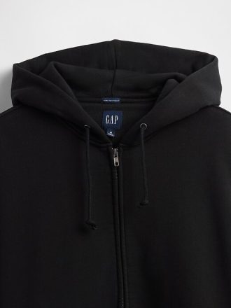 Felpa con cappuccio e zip in French Terry extra pesante