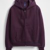 Felpa con cappuccio e zip in French Terry extra pesante