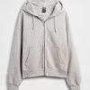 Felpa con cappuccio e zip in French Terry extra pesante