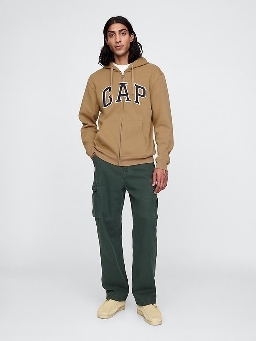 Felpa con cappuccio e zip intera con logo VintageSoft Arch per adulti Felpa con cappuccio e zip intera con logo VintageSoft Arch per adulti