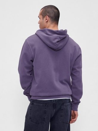 Felpa con cappuccio e zip intera con logo VintageSoft Arch per adulti