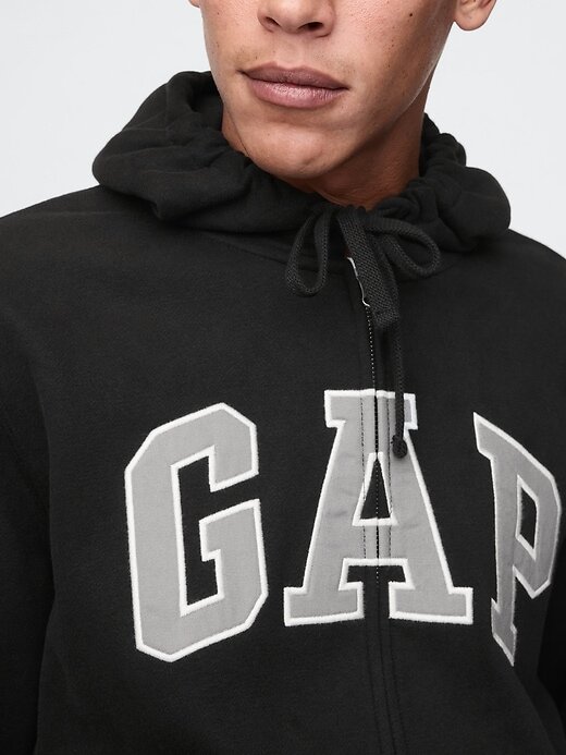 Felpa con cappuccio e zip intera con logo VintageSoft Arch per adulti Felpa con cappuccio e zip intera con logo VintageSoft Arch per adulti