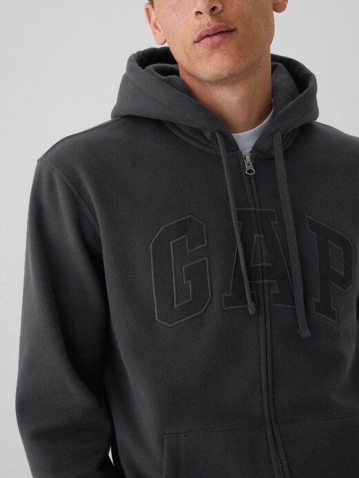 Felpa con cappuccio e zip intera con logo VintageSoft Arch per adulti Felpa con cappuccio e zip intera con logo VintageSoft Arch per adulti