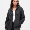 Felpa con cappuccio e zip intera con logo VintageSoft Arch per adulti Felpa con cappuccio e zip intera con logo VintageSoft Arch per adulti