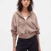 Felpa con cappuccio e zip intera VintageSoft Wedge
