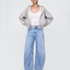 Felpa con cappuccio e zip intera VintageSoft Wedge Felpa con cappuccio e zip intera VintageSoft Wedge