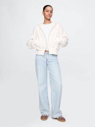 Felpa con cappuccio e zip intera VintageSoft Wedge