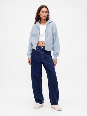 Felpa con cappuccio e zip intera VintageSoft Wedge